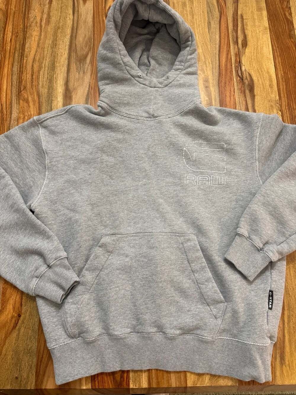 G-Star RAW Graphic Hooded Sweatshirt Grey